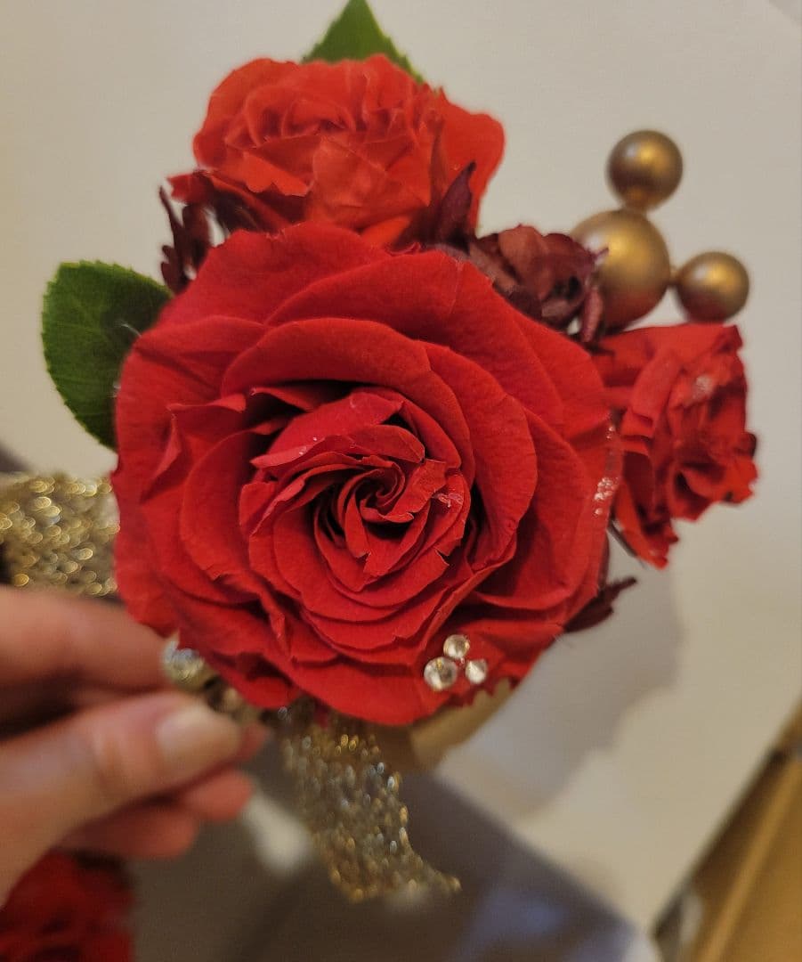 ブーケ＆ブートニア　美女と野獣 ミッキー ディズニー バラ プリザーブドフラワー