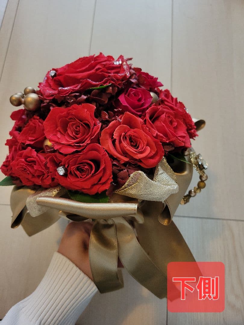 ブーケ＆ブートニア　美女と野獣 ミッキー ディズニー バラ プリザーブドフラワー