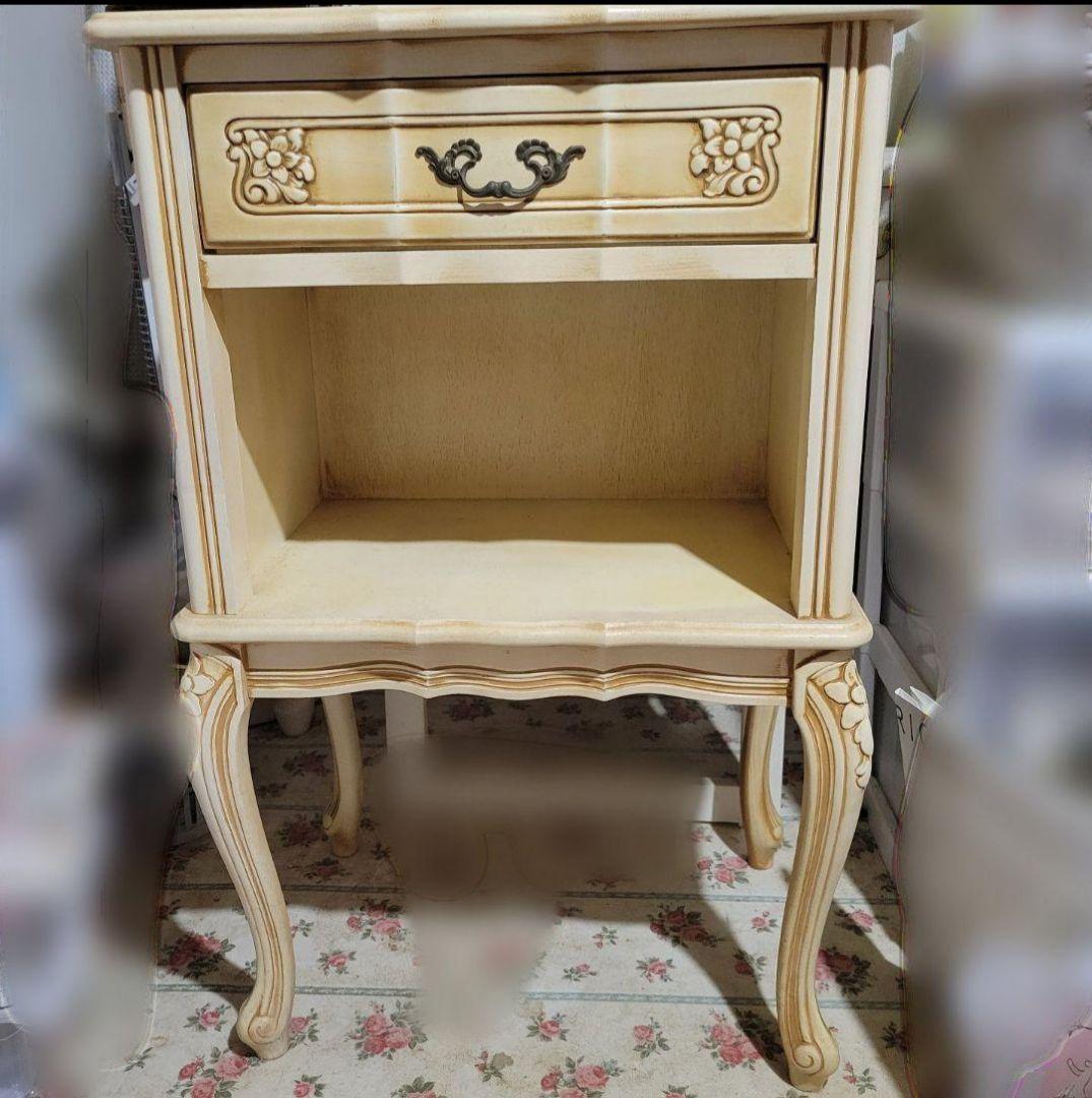 直接取引✨ロココ調　猫脚の輸入家具　アイボリー