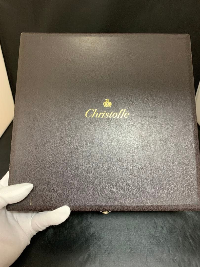 Christofle 花リムプレート シルバープレート フランス製