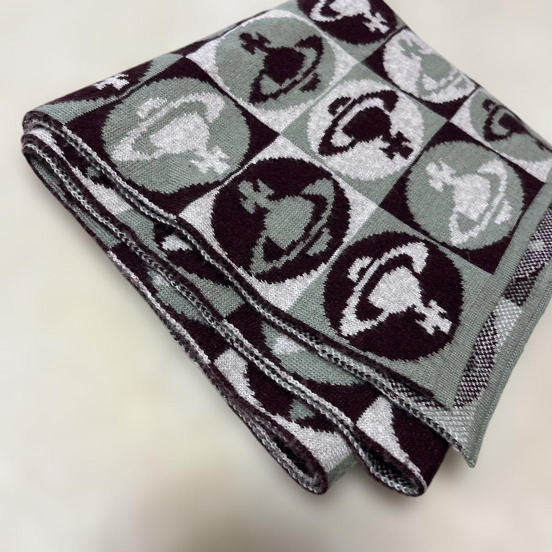 レア✨ヴィヴィアンウエストウッド　オーブ　総柄　チェック　マフラー