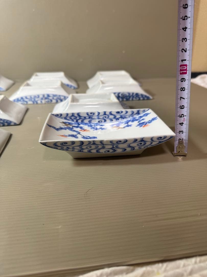 2888 深川製磁　涼彩紅葉　中皿　15cm 10客