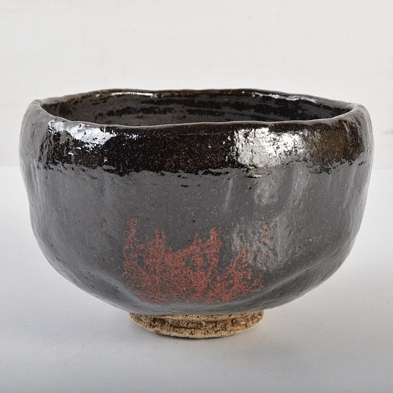 茶道具　楽吉左衛門　黒楽茶碗　共箱　D　R7098