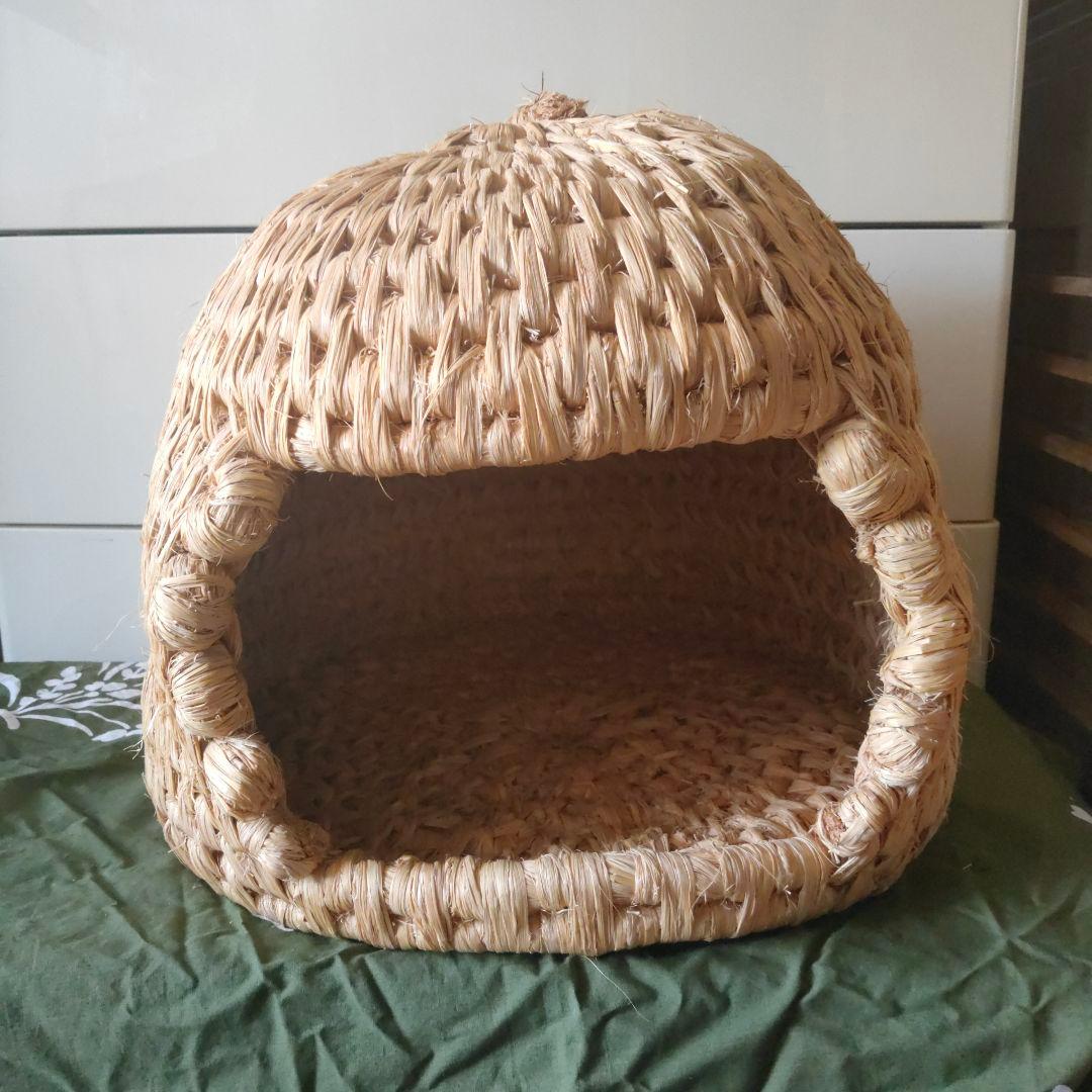 猫ちぐら　猫つぐら　大きめサイズ　奥会津（三島町）の手作り品