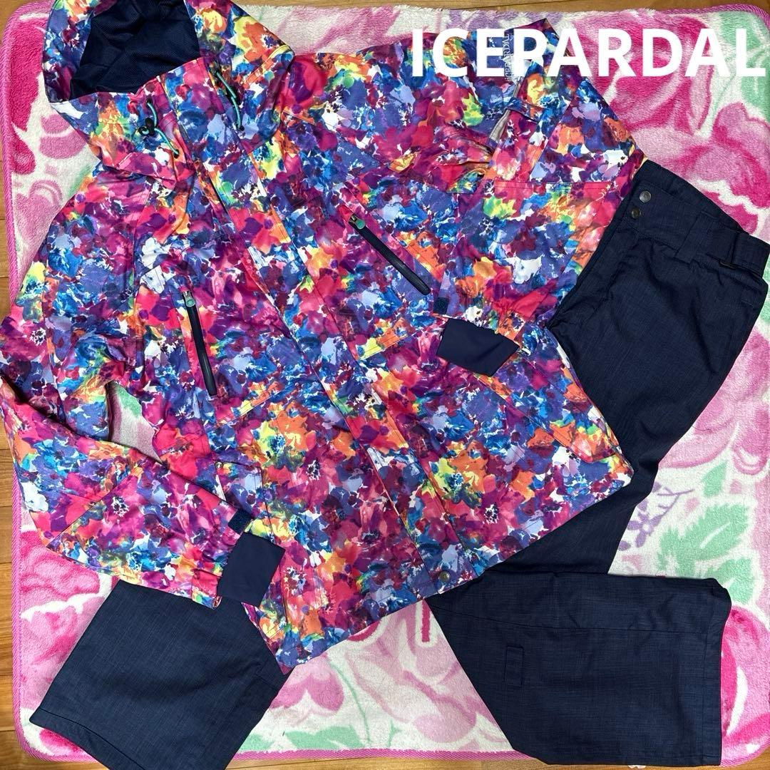 ICEPARDAL女性用カラフル花柄 スキーウェア