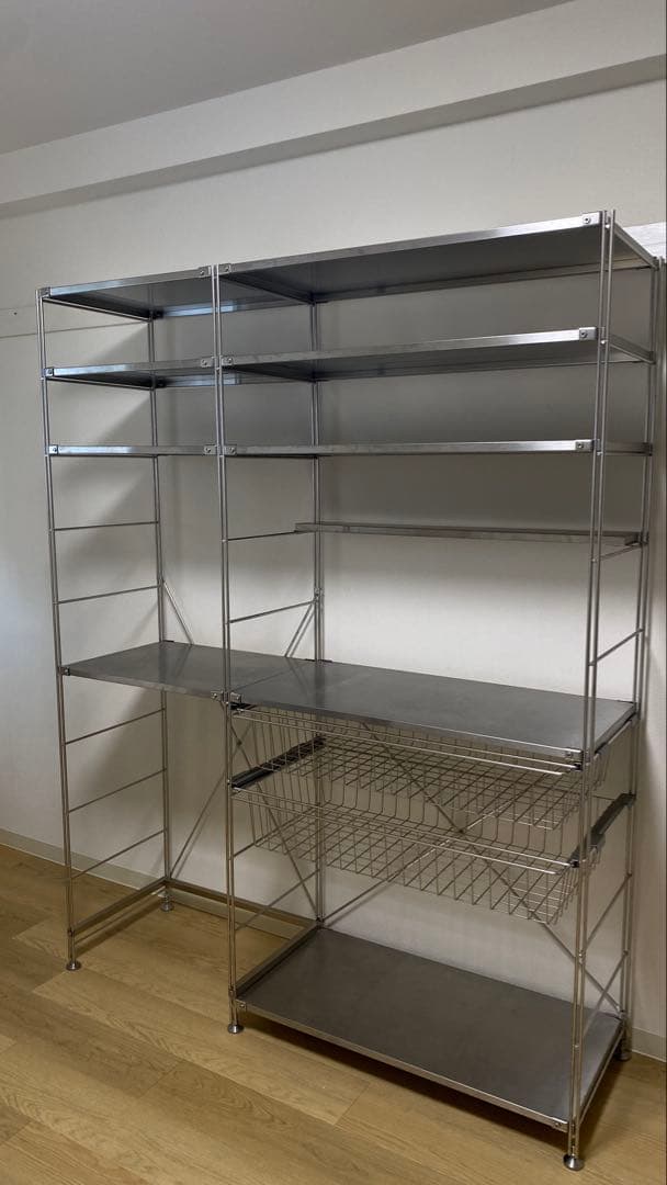 24日まで限定　無印良品　ステンレスユニットシェルフ　セット品