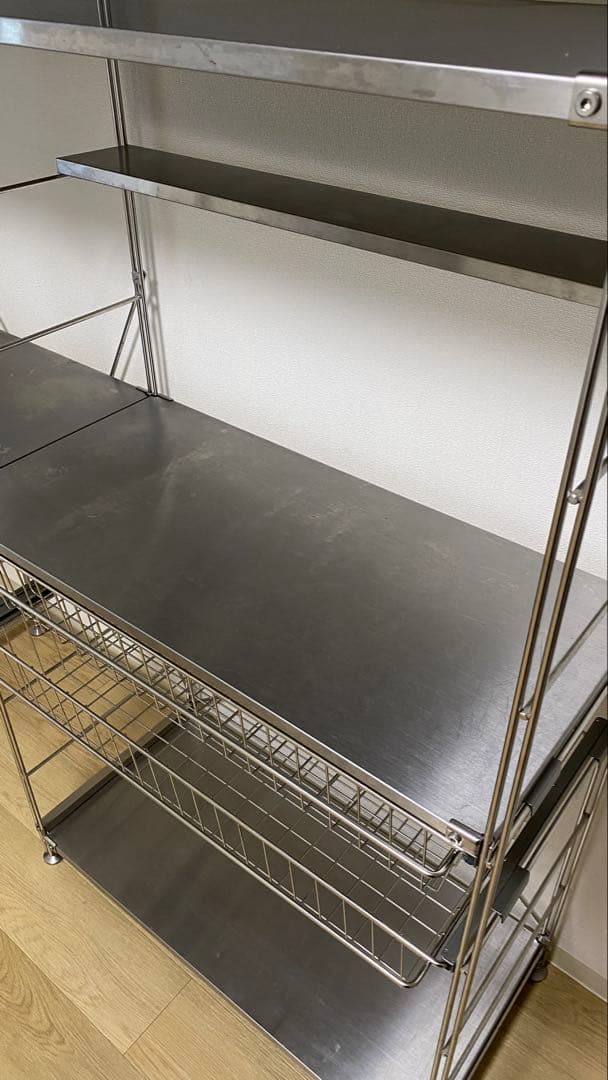 24日まで限定　無印良品　ステンレスユニットシェルフ　セット品