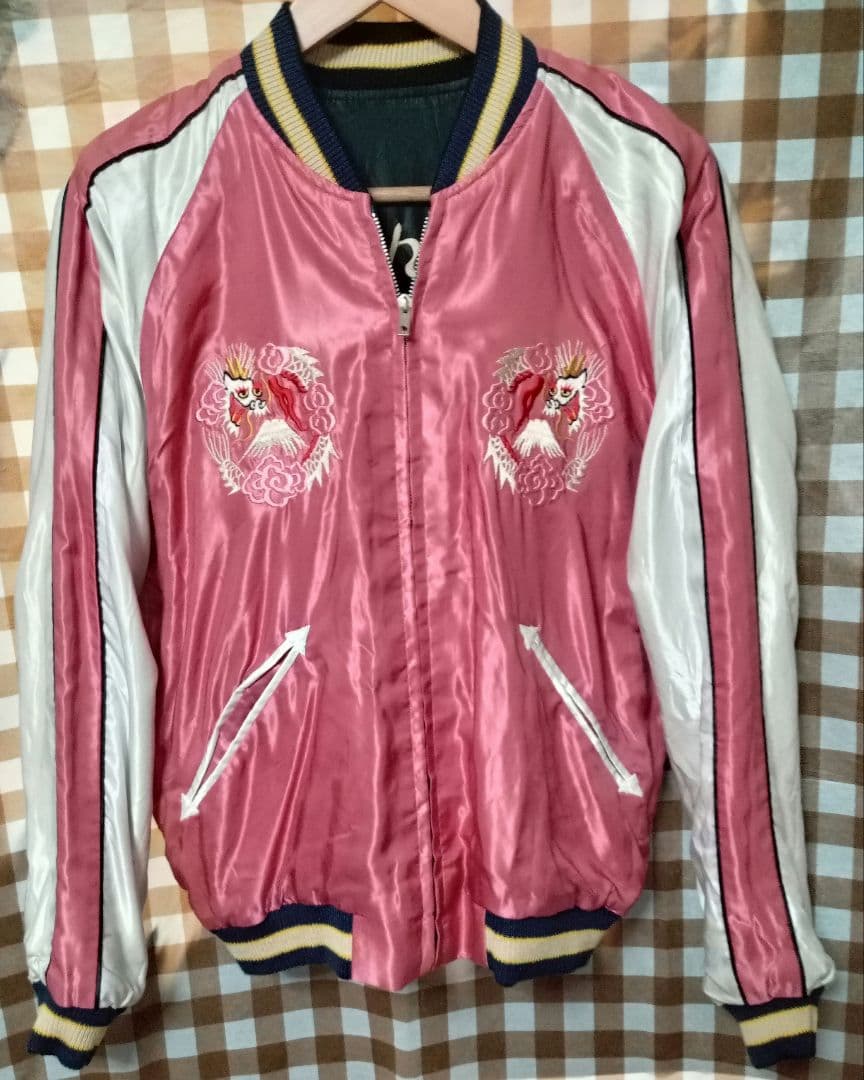 美品 テーラー東洋 リバーシブル スカジャン 白虎 龍 鷹