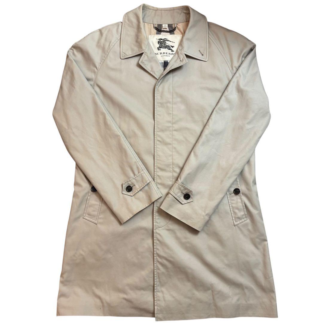 【美品】バーバリーロンドン ステンカラーコート メガ ノバチェック メンズ XL