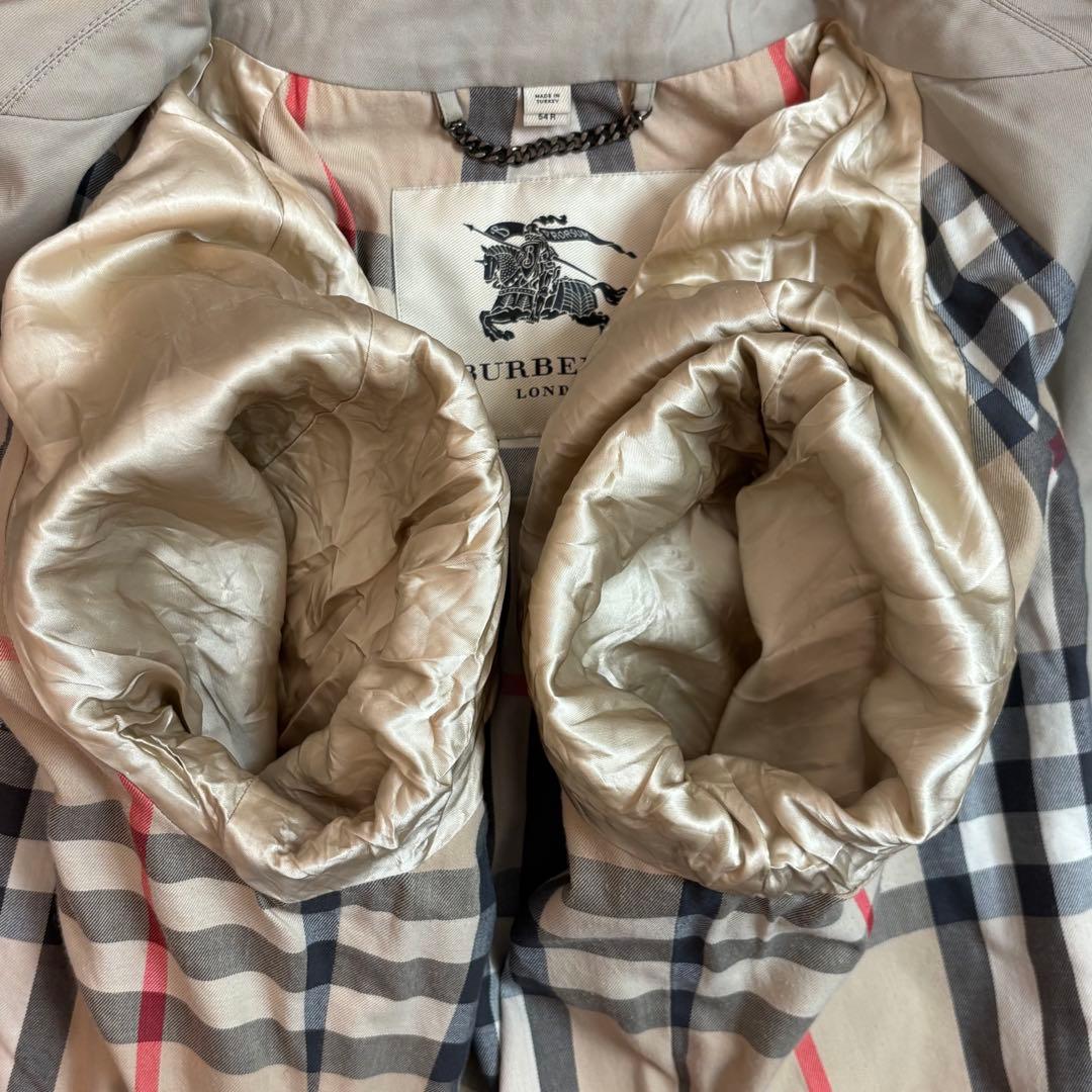 【美品】バーバリーロンドン ステンカラーコート メガ ノバチェック メンズ XL
