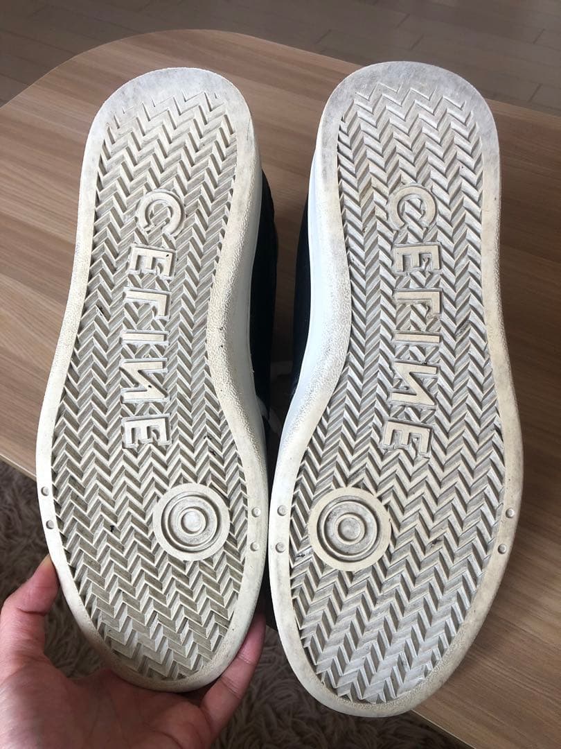 CELINE ハイカットスニーカー ４２ホワイト/ブラック