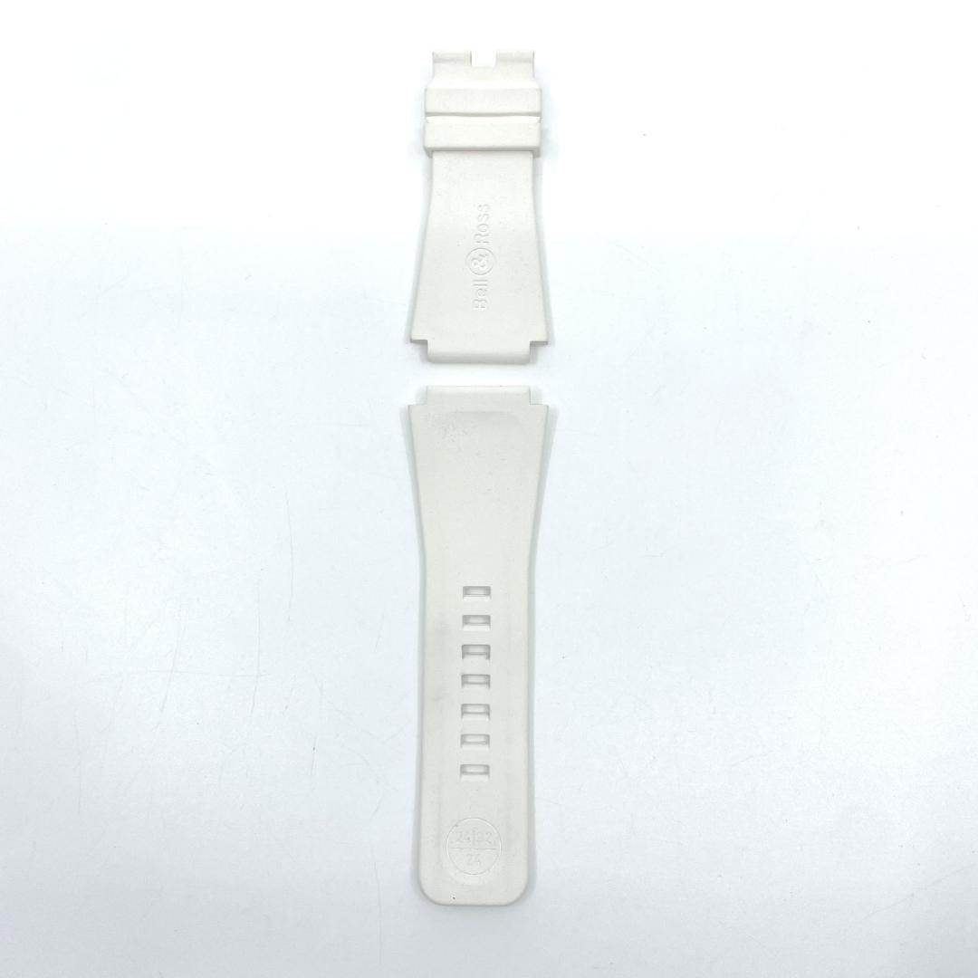 Bell & Ross　BR01,BR03用 ラバーベルト　24mm　ホワイト