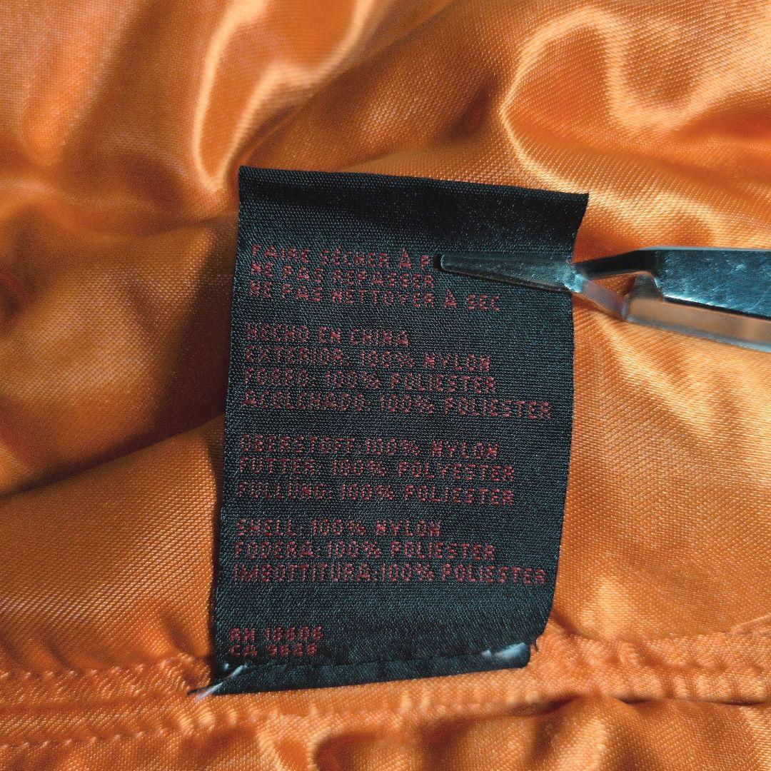 【美品】Schott NYC MA-1 フライトジャケット ブラック オレンジ