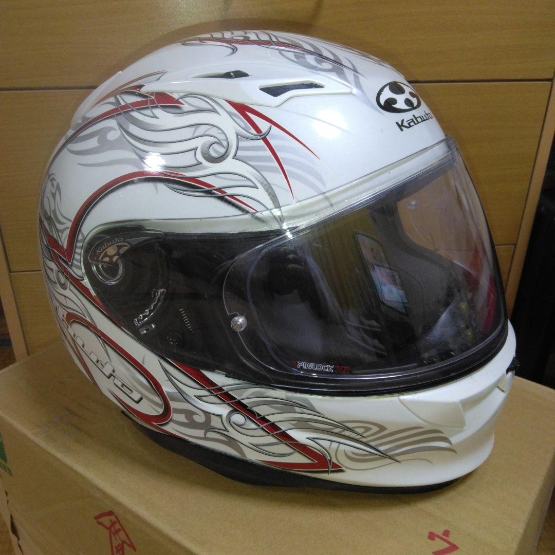 Kabuto フルフェイスヘルメット ホワイト/レッド