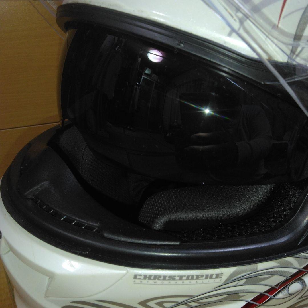 Kabuto フルフェイスヘルメット ホワイト/レッド