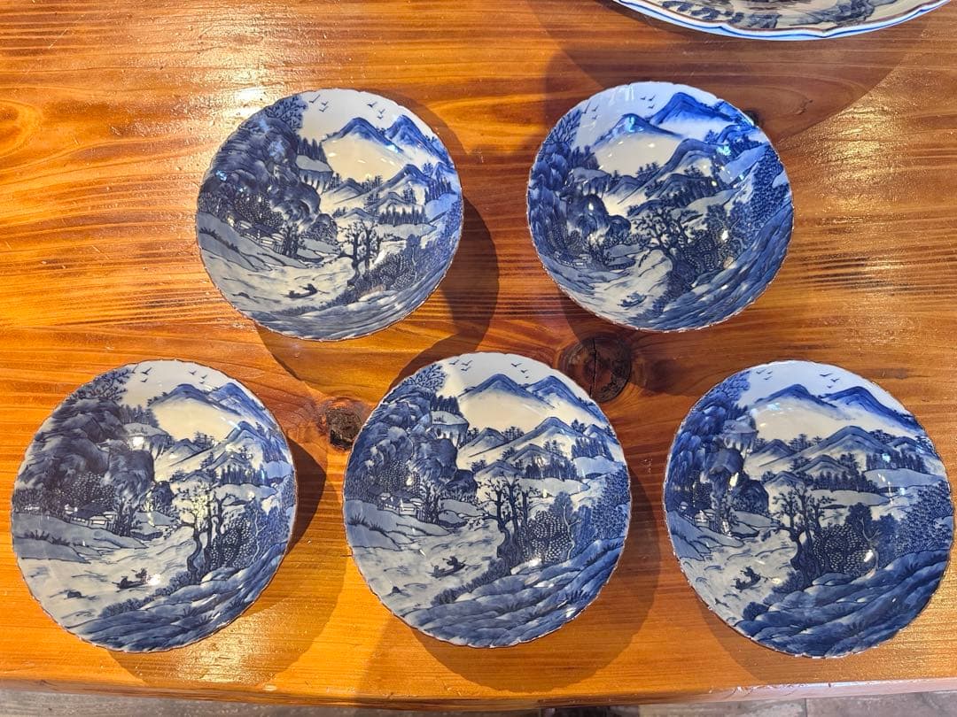 東　和山　手書きのお皿5枚セット