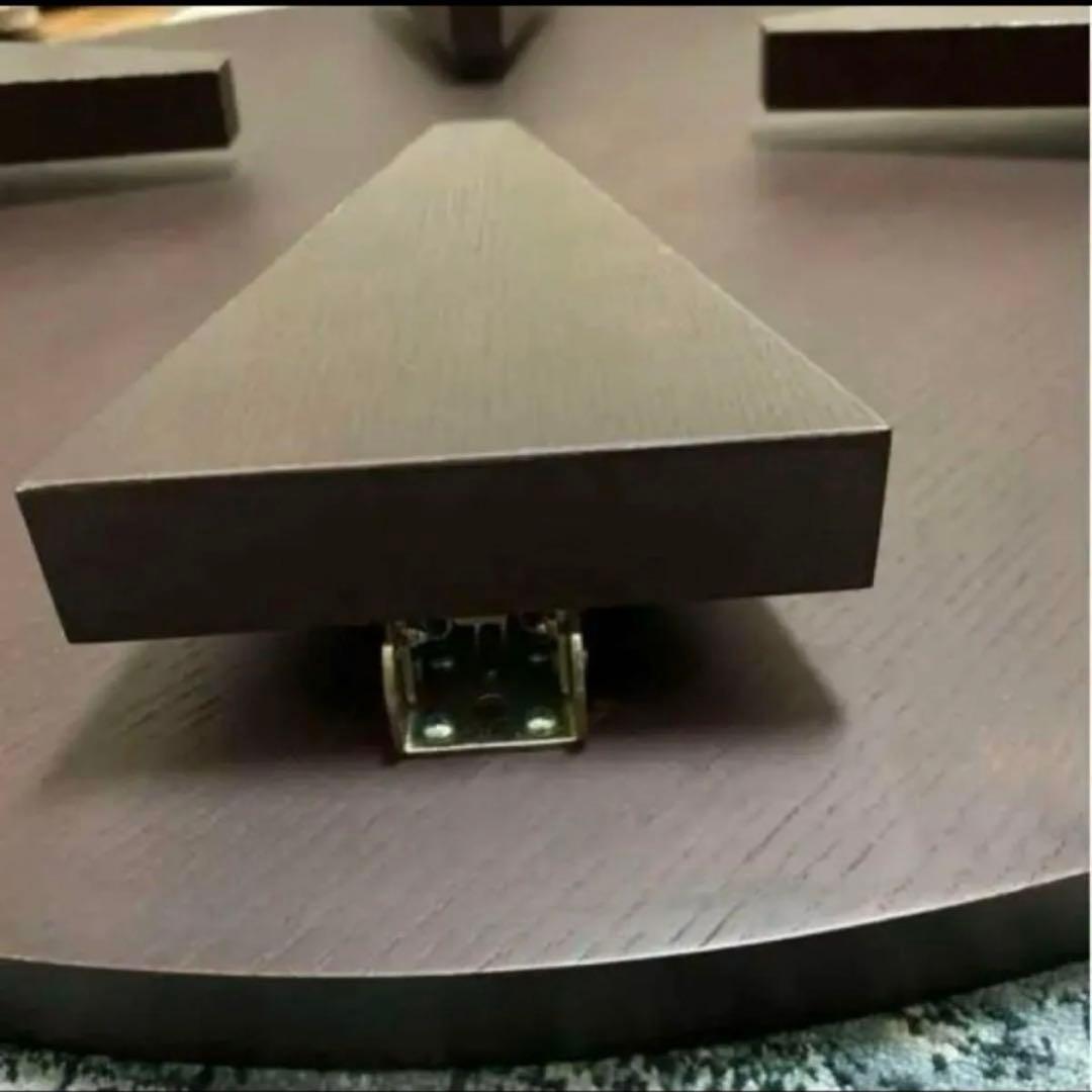 円卓 ちゃぶ台 直径105cm 折りたたみ式 座卓 木製 チャコール 4〜5人