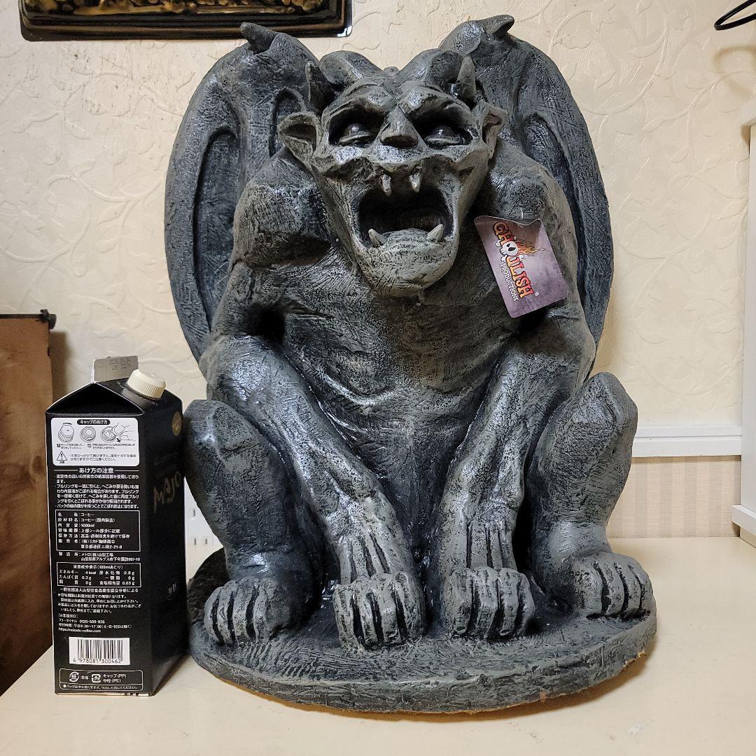 メキシコ製　ガーゴイル像　 高さ56cm　天然ゴム系製品　置物　イベント用等