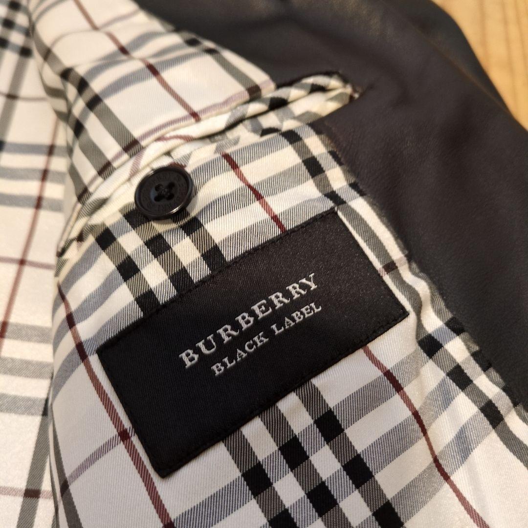 ★週末限定値下げ★バーバリー　ブラックレーベル　黒 レザージャケット M　変色有