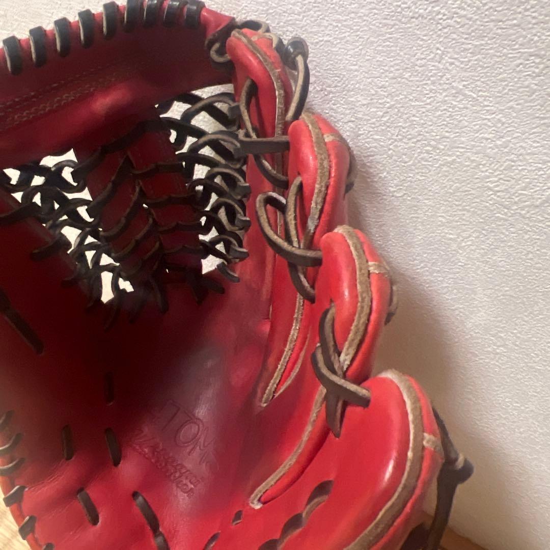 ※値下げ※ ATOMS 赤 硬式野球グローブ 外野右投げ用