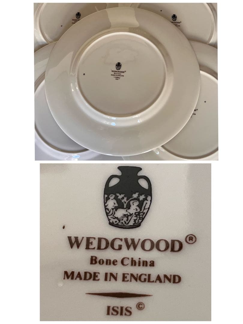 【黒壺美品】ウェッジウッド★アイシス★優雅なディナー皿　5枚