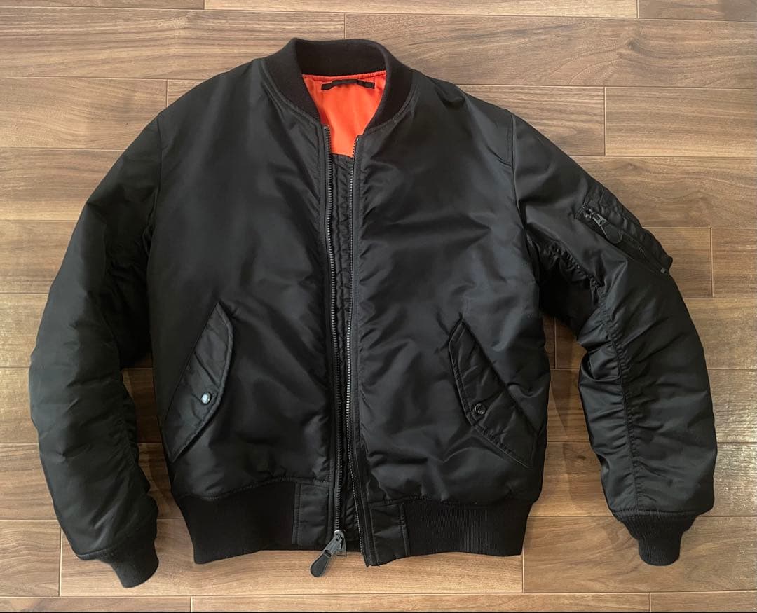 AVIREX ブラックMA-1 XLフライトジャケット