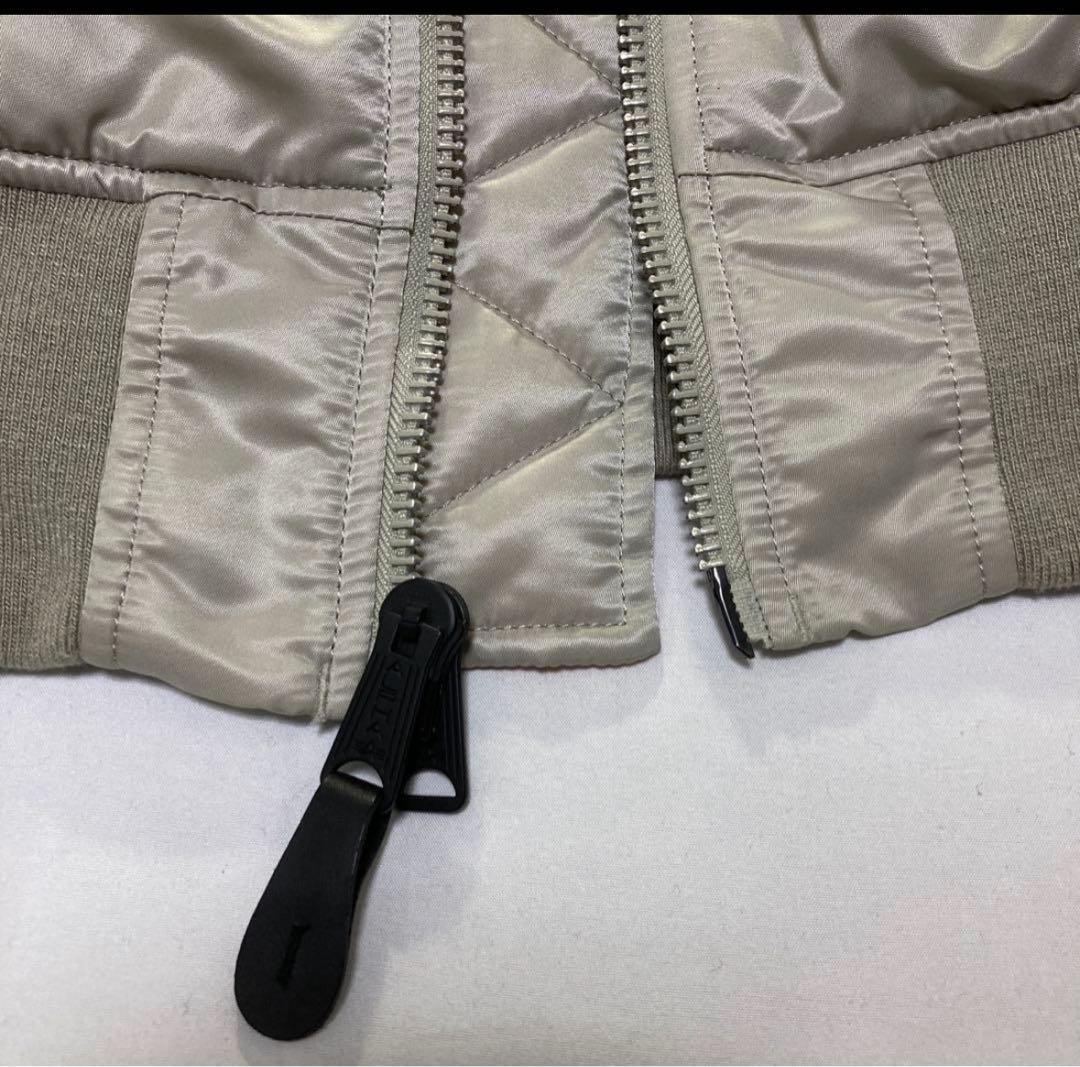 【極美品】ALPHA アルファ MA-1 フライトジャケット レア色 シルバーL