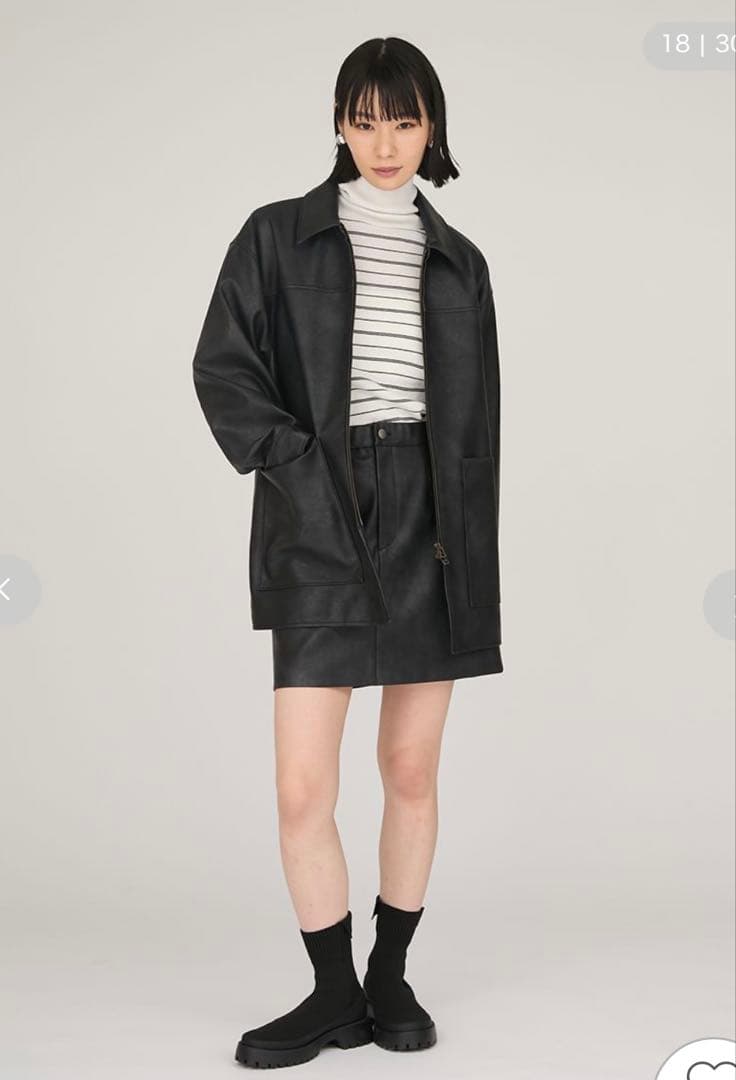 emmi今期フェイクレザージャケット