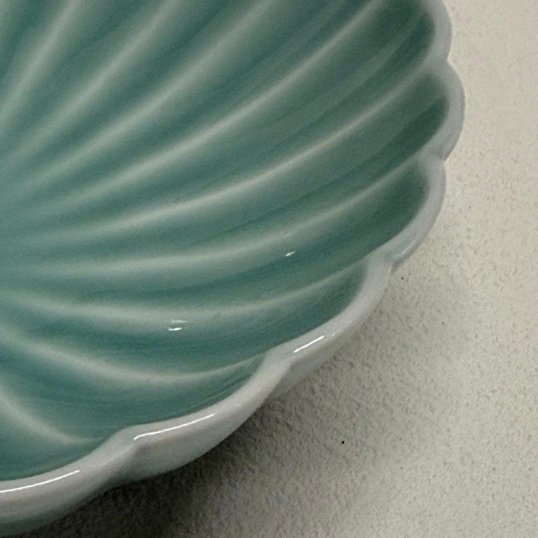 未使用 深川製磁 青磁 菊割小付揃 菊花 5枚セット