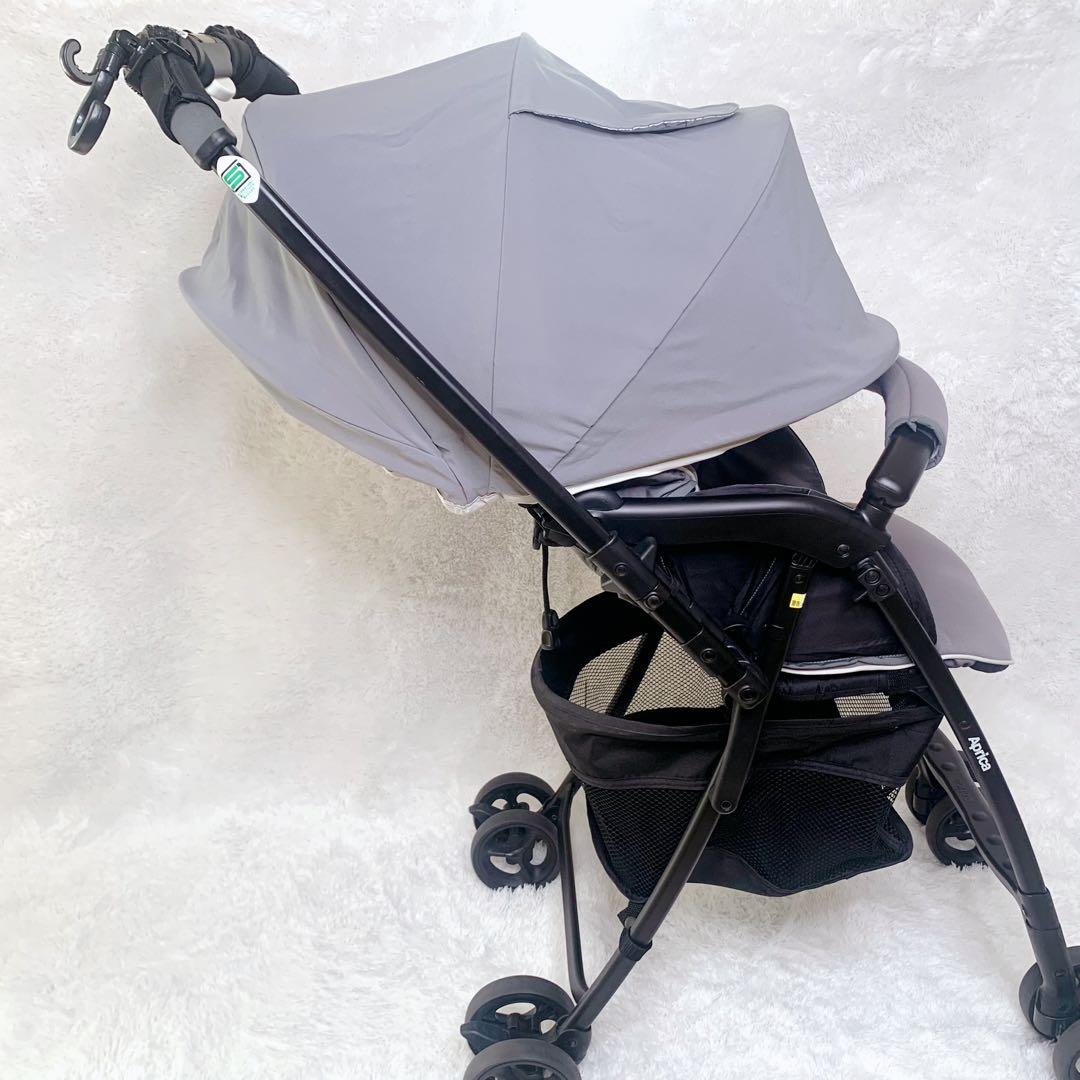 【美品】アップリカ A型 ベビーカー カルーンエアーAC 超軽量 折りたたみ