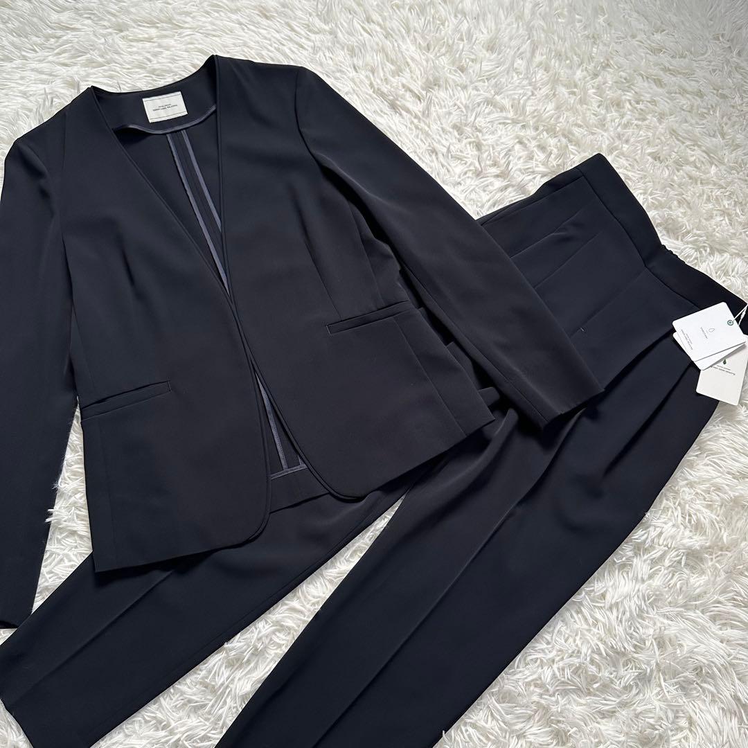 【美品】 グリーンレーベルリラクシング　サラフールノーラペルジャケット　パンツ