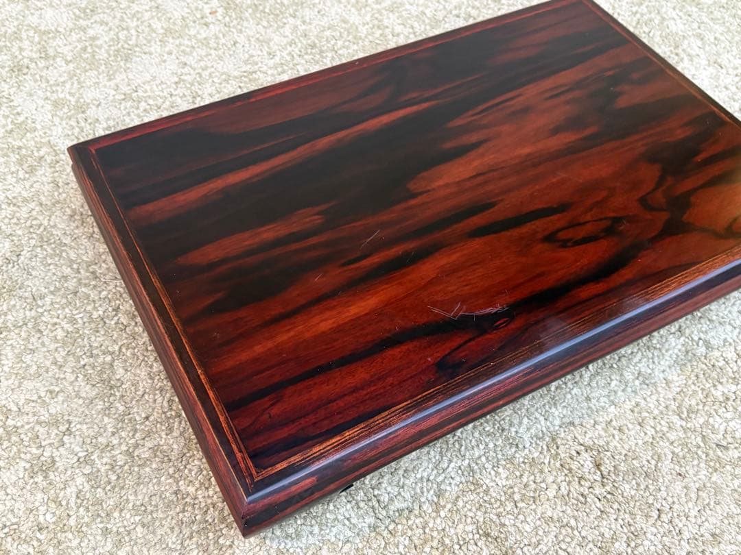 【大型51cm】高級 唐木 花台 紫檀調 18号相当 盆栽台 飾台 床の間