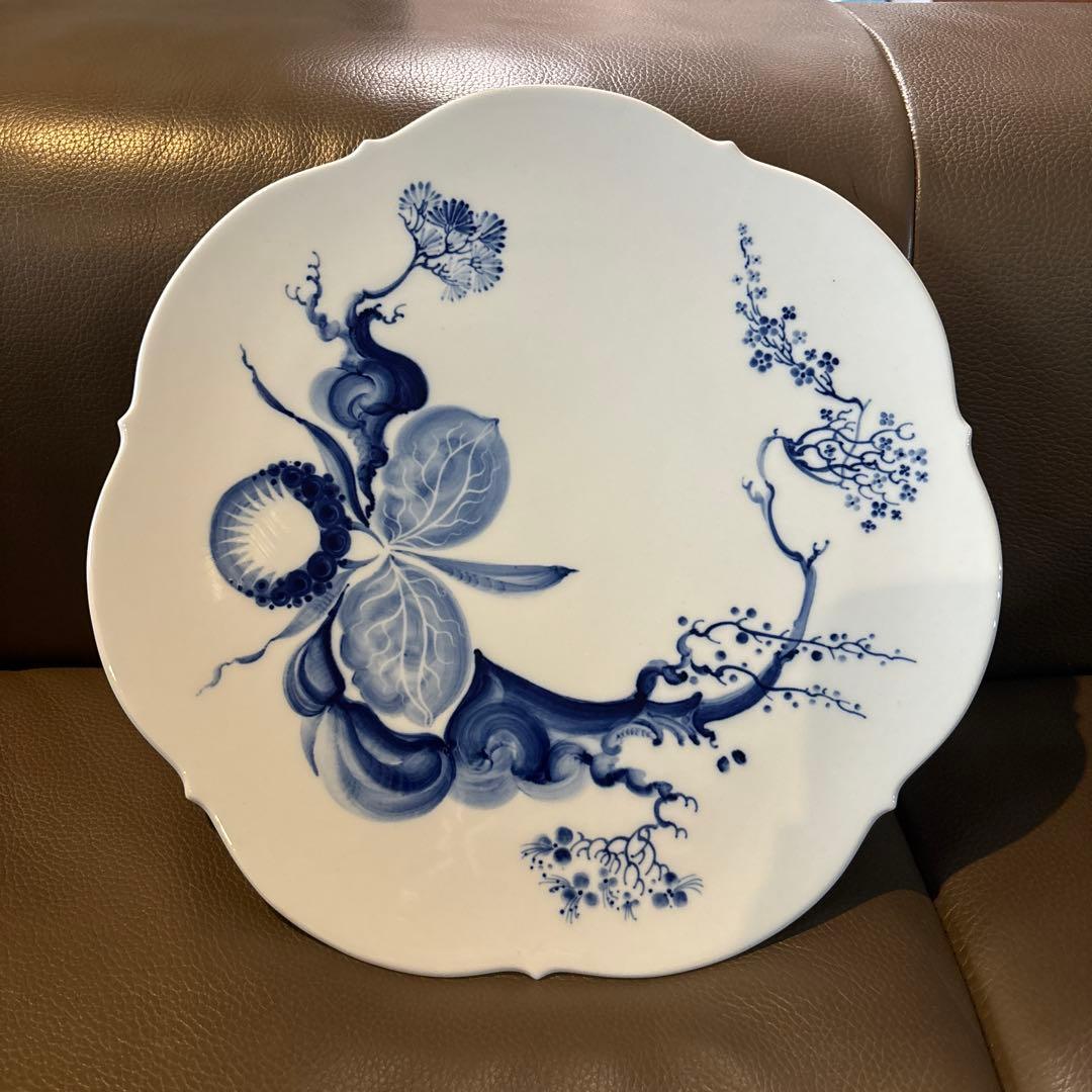 希少マイセン　ブルーオーキッド大皿31cm