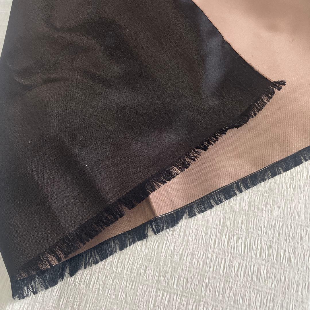 【タグ付、大判、和装にも】DOLCE&GABBANA シルク フリンジ ストール