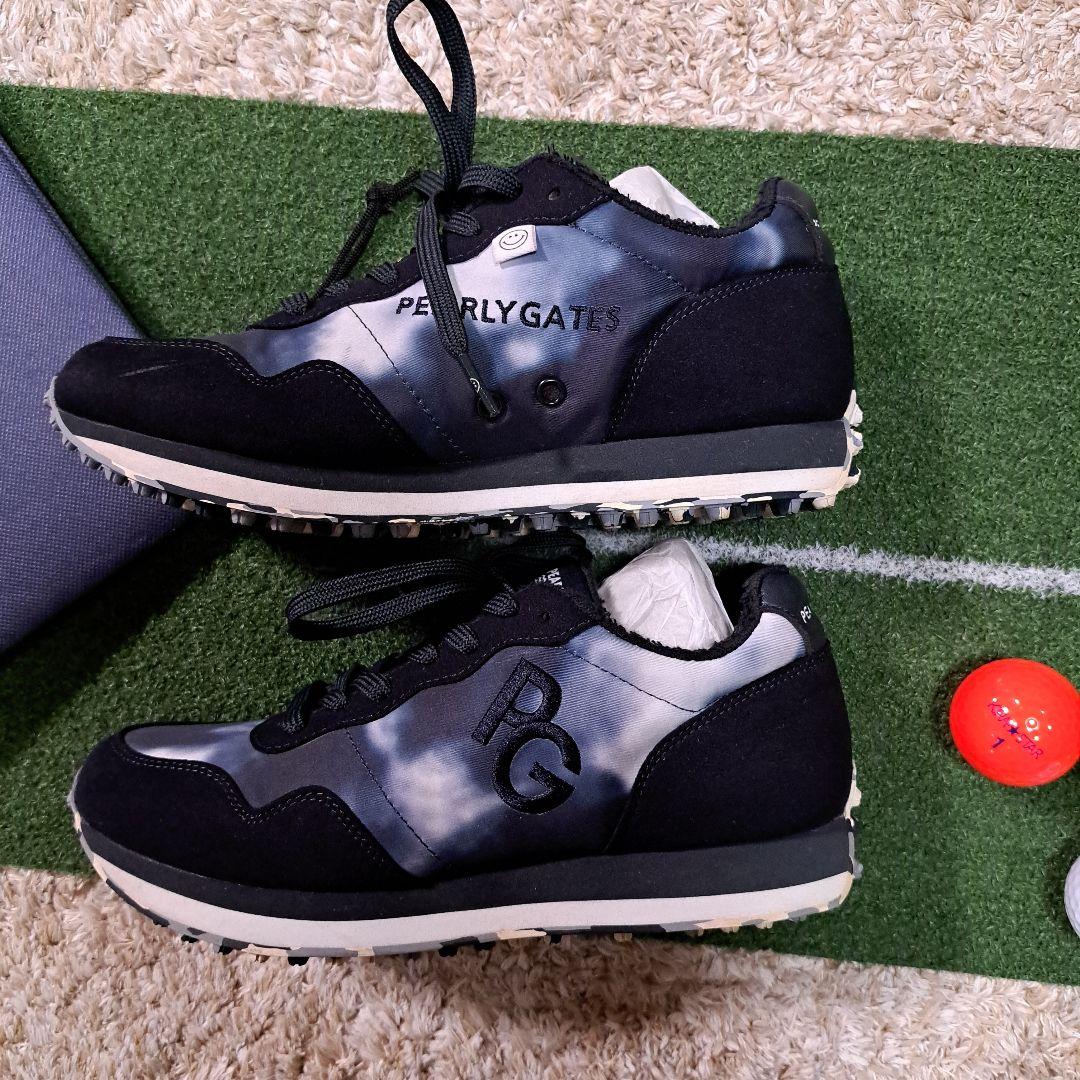 【PEARLY GATES】 ゴルフシューズ ネイビー23.5cm 中敷き未使用
