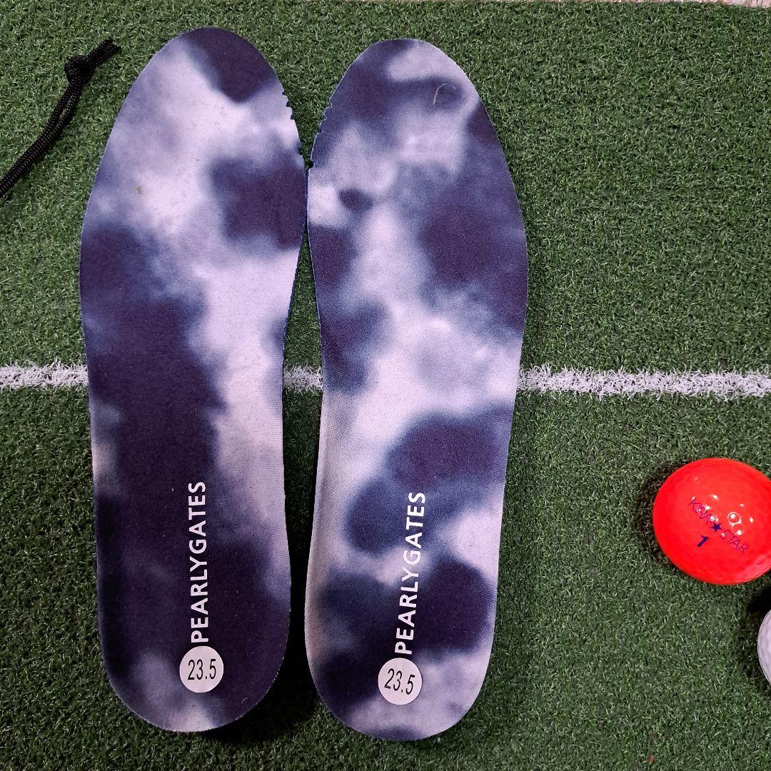 【PEARLY GATES】 ゴルフシューズ ネイビー23.5cm 中敷き未使用