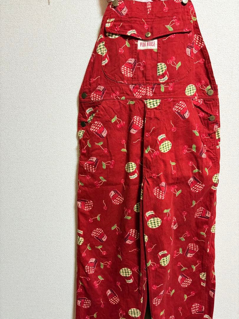 ピンクハウス PINK HOUSE さくらんぼ　サロペット オーバーオール