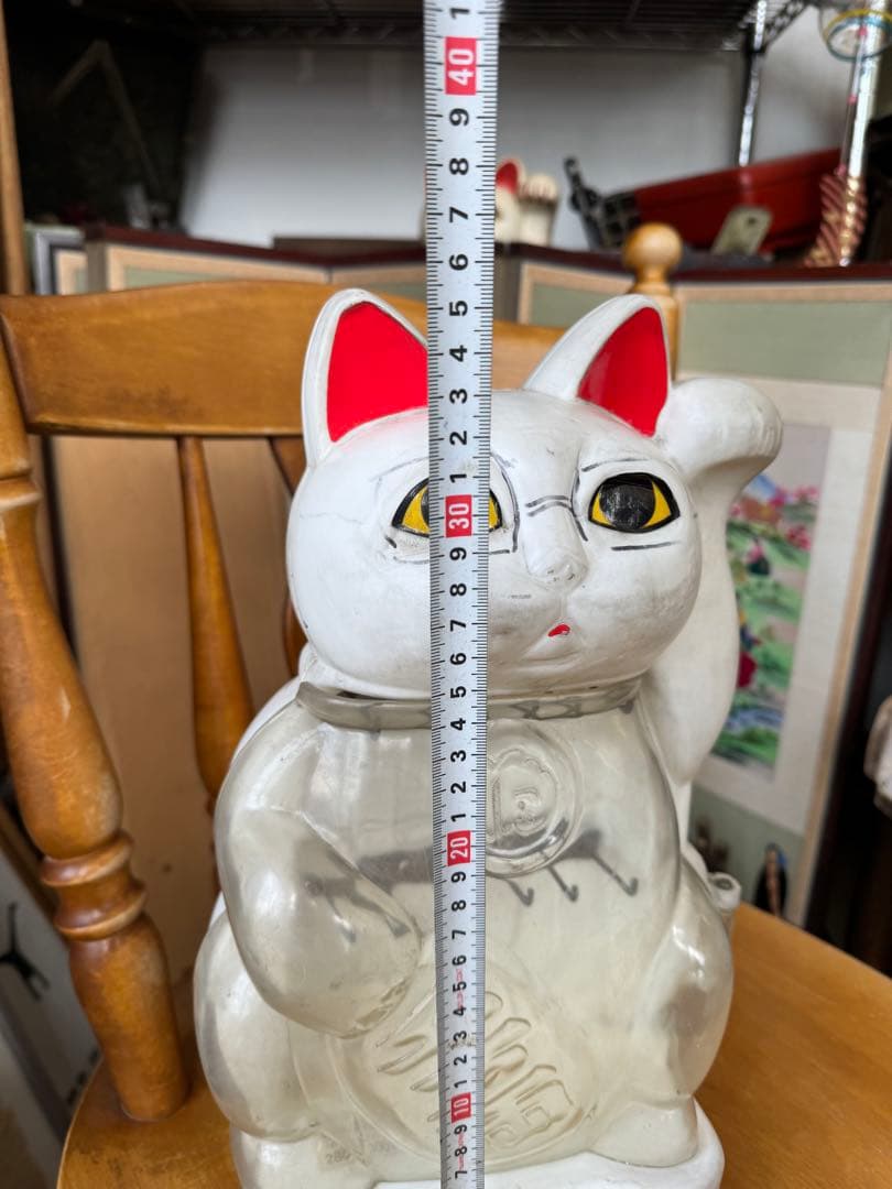 貝印ツメキリ　招き猫　ディスプレイケース 貯金箱　昭和レトロ