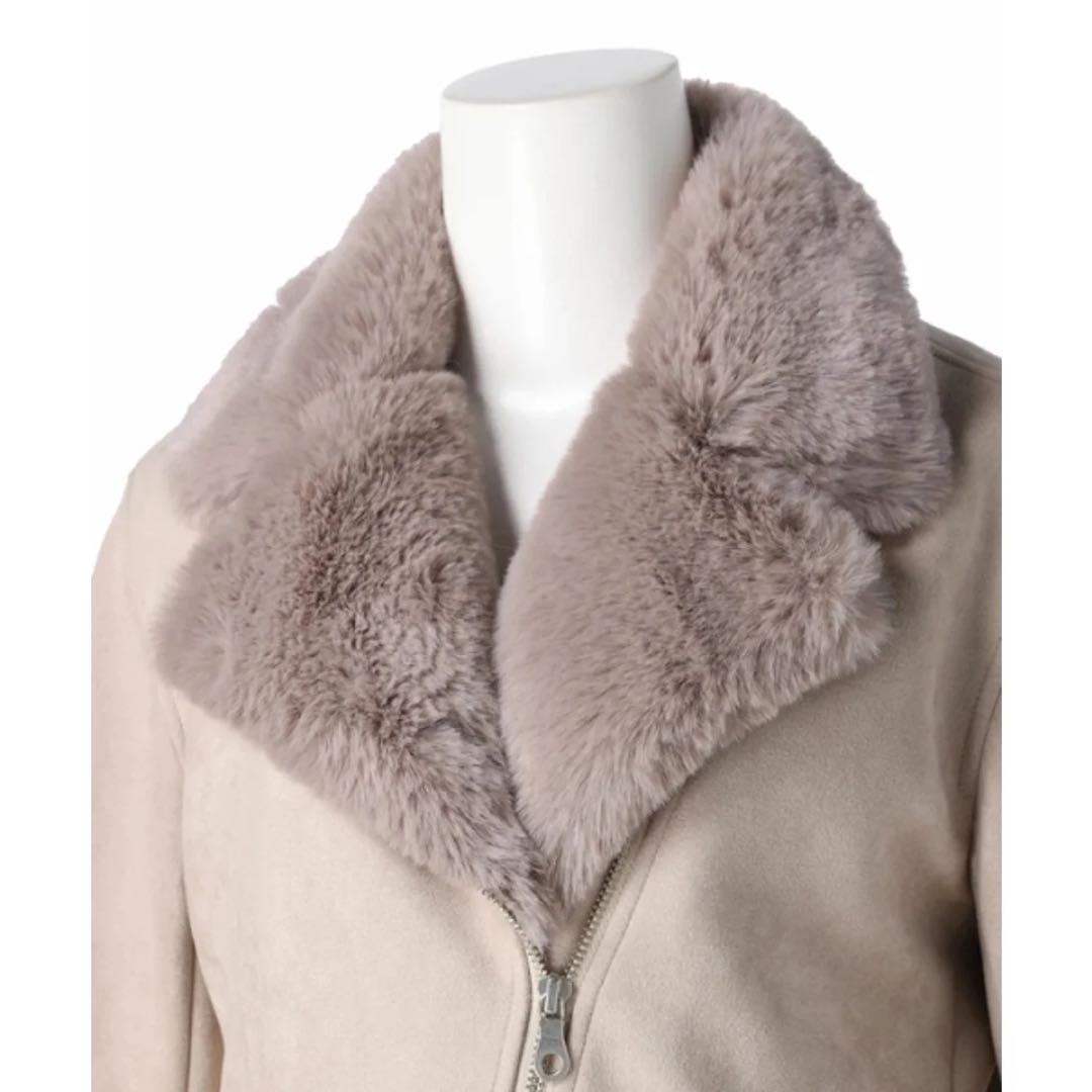 Rirandture フェイクファーライダースジャケット