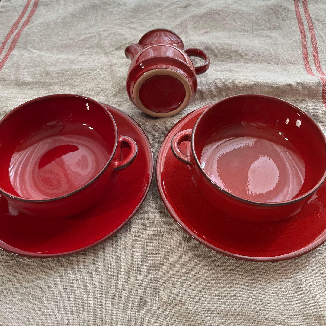 ドイツヴィンテージ　ビレロイボッホ　スープカップ&ソーサー　クリーマセット