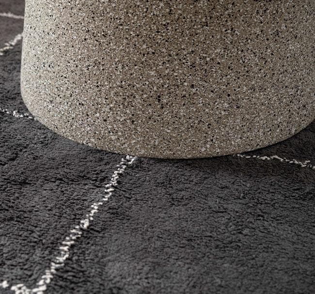 テラゾー柄ラウンドテーブル幅60cm リビングテーブル 大理石柄（33）