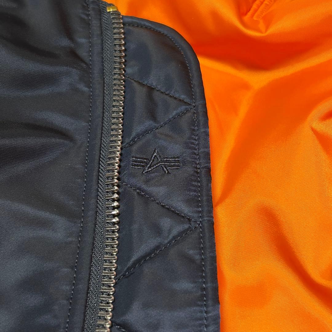 ☆新品級☆【ALPHA】MA-1 フライトジャケット ネイビー 赤タグ付き L