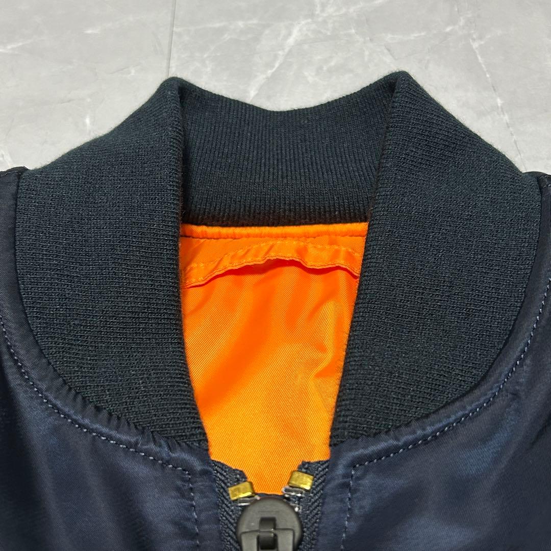 ☆新品級☆【ALPHA】MA-1 フライトジャケット ネイビー 赤タグ付き L