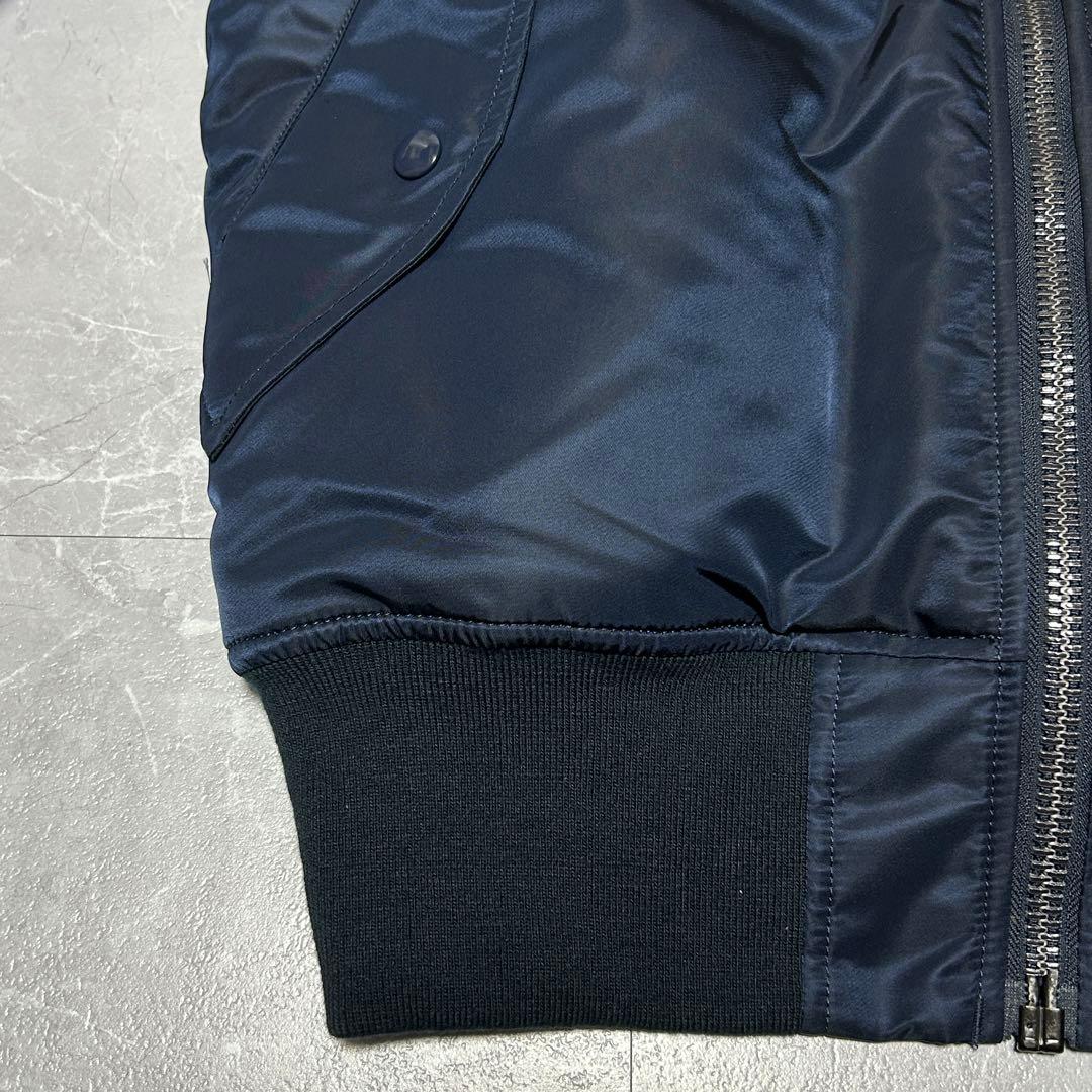 ☆新品級☆【ALPHA】MA-1 フライトジャケット ネイビー 赤タグ付き L