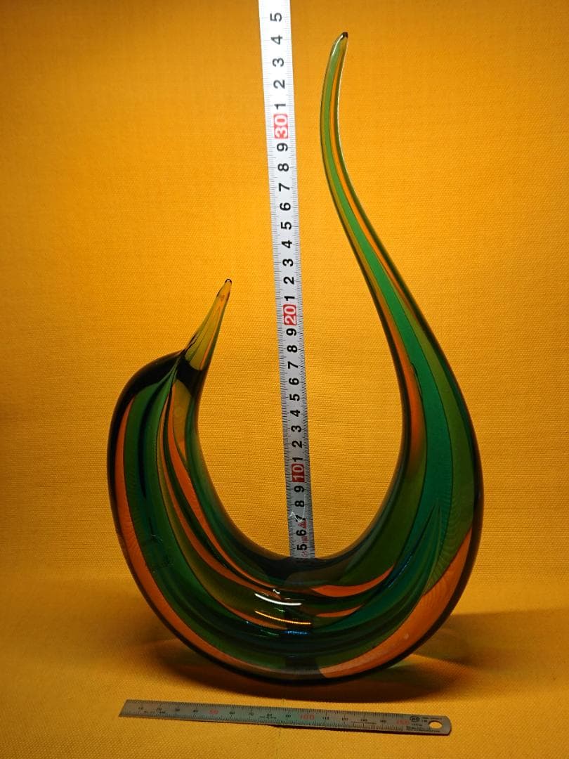 【美品】ムラーノガラス　彫刻　置物　インテリア　工芸品　美術品　A2967