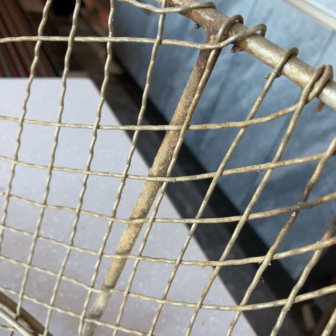 フランス蚤の市 ワイヤーバスケット 57センチ ヴィンテージ インテリア雑貨