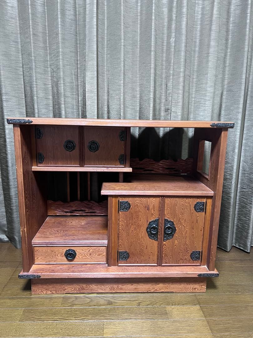 屋久杉 茶棚 キャビネット 飾り棚 茶箪笥 和家具