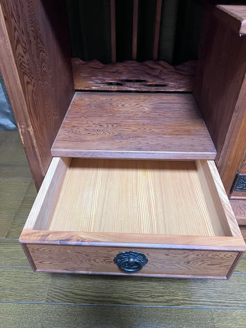 屋久杉 茶棚 キャビネット 飾り棚 茶箪笥 和家具