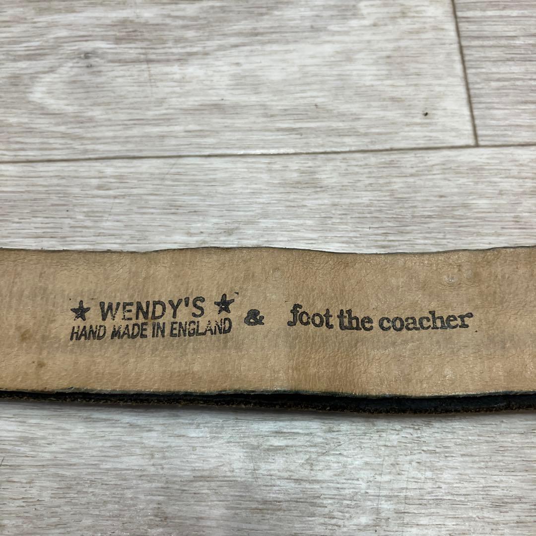最終価格WENDY'S Xfootthecoacherスタッズレザーブベルト