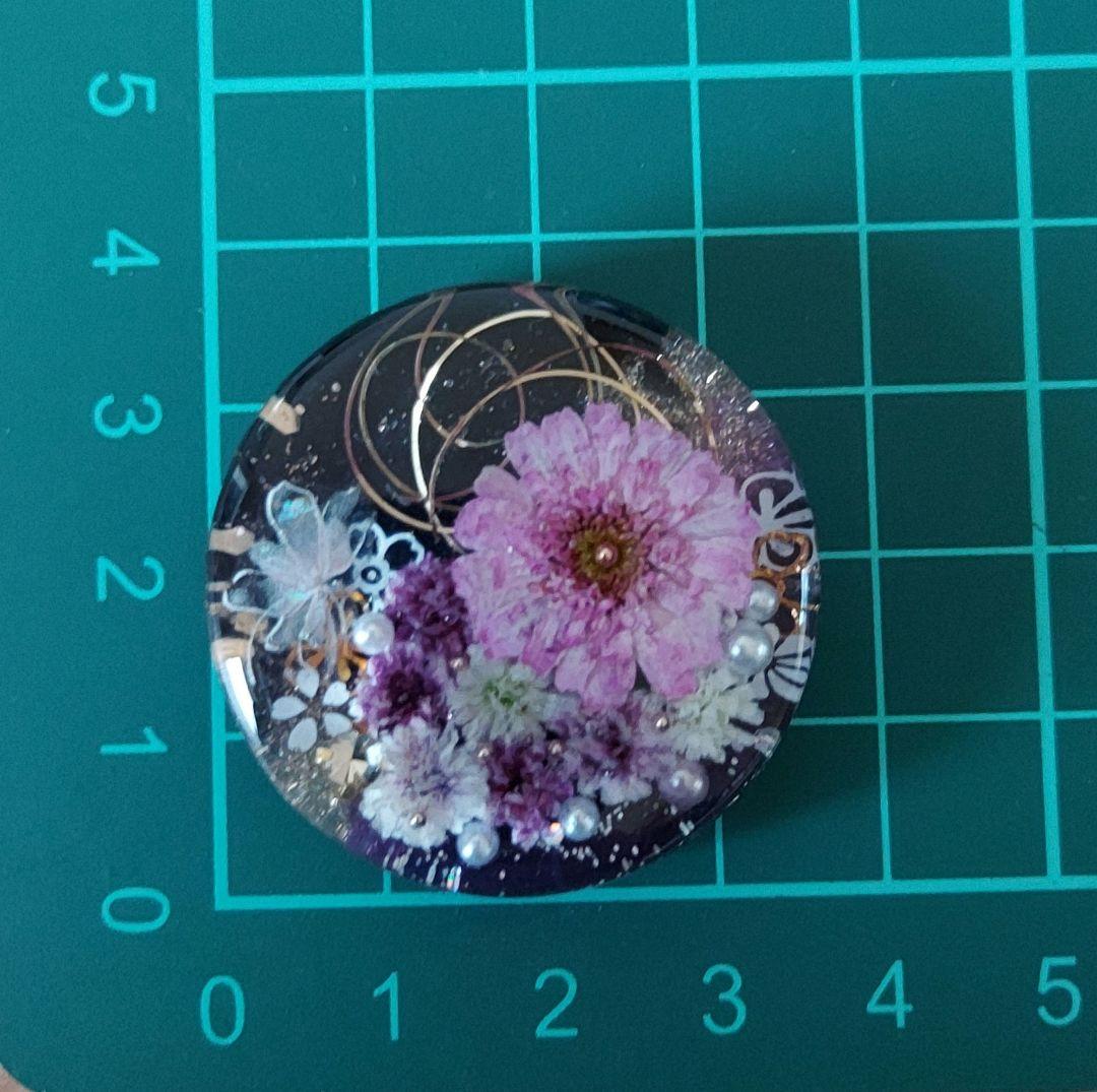【1696】レジン　マトリカリア　ヘアゴム　ポニーフック　ブロ―チ　ハンドメイド